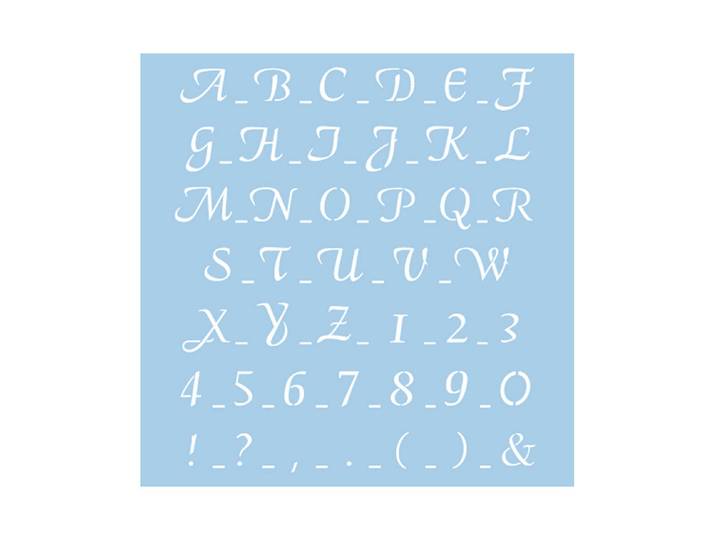 Rayher Schablone Klassische Schrift 2 30 × 30 cm
