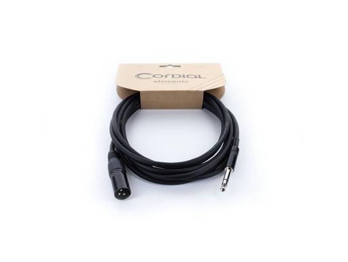 XLR male/stereo jack audiokabel - 6 m