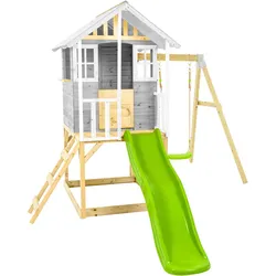 Zwerkules Spielhaus Valli 2   inkl. Rutsche & Schaukel   352x280x244cm