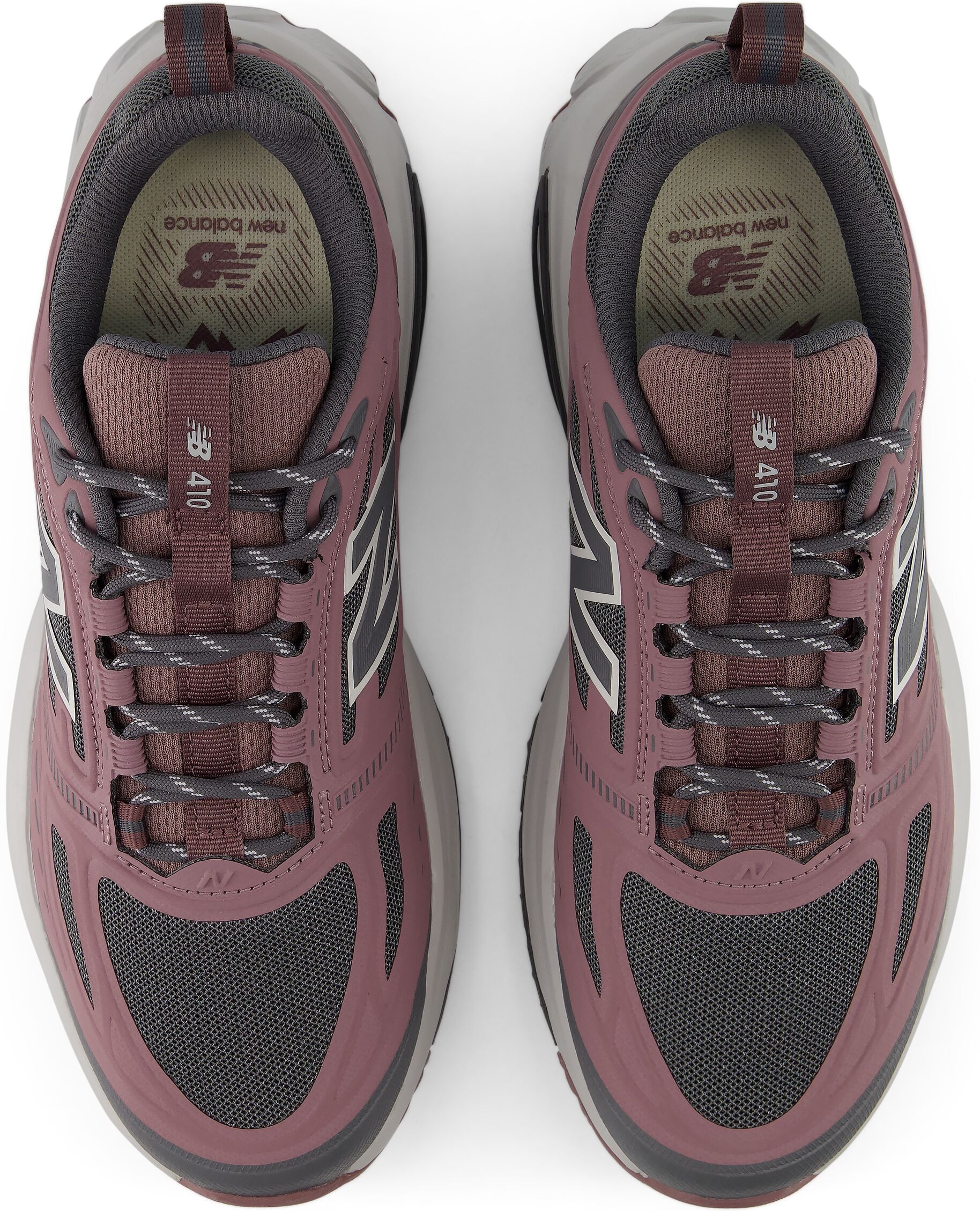 Trailrunningschuh NEW BALANCE "410", Damen, Gr. 41, rosa (fast track, pebble), Synthetik, Textil, Schuhe Trailrunningschuh, für Laufen und Nordic Walking, mit Gummilaufsohle fast track, pebble 41