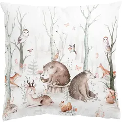DEKOKISSEN Aquarell Waldtierfreunde 50/50 cm