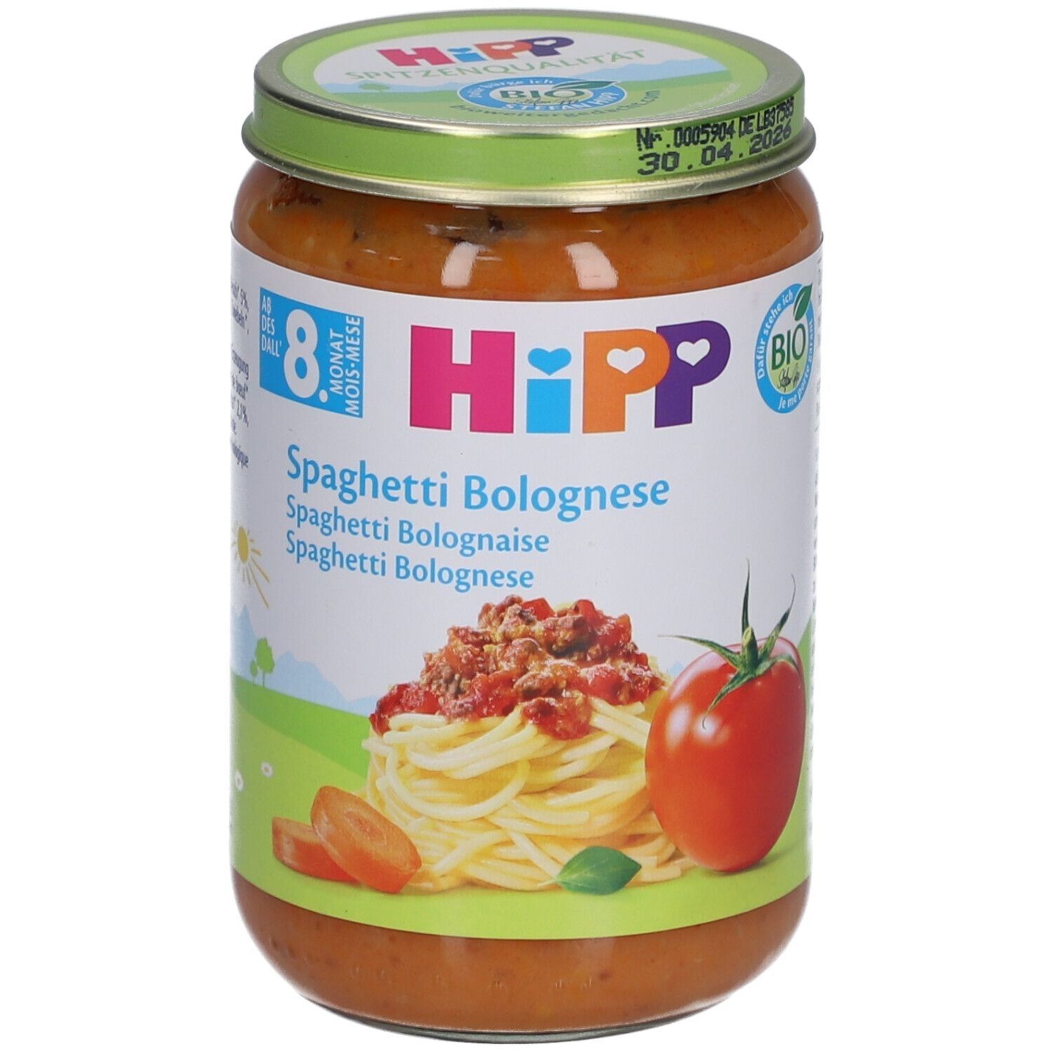 HiPP Spaghetti Bolognese, ab 8 Monaten x4 4x220 g