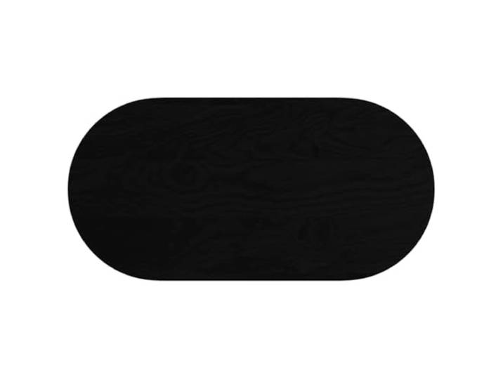 NKOPPFG Eichenholz Tischplatte Oval Dunkelbraun 100x50x4 cm Massivholz, Vielseitig Als Couchtisch Oder Beistelltisch, Pflegeleicht, Robust Und Langlebig