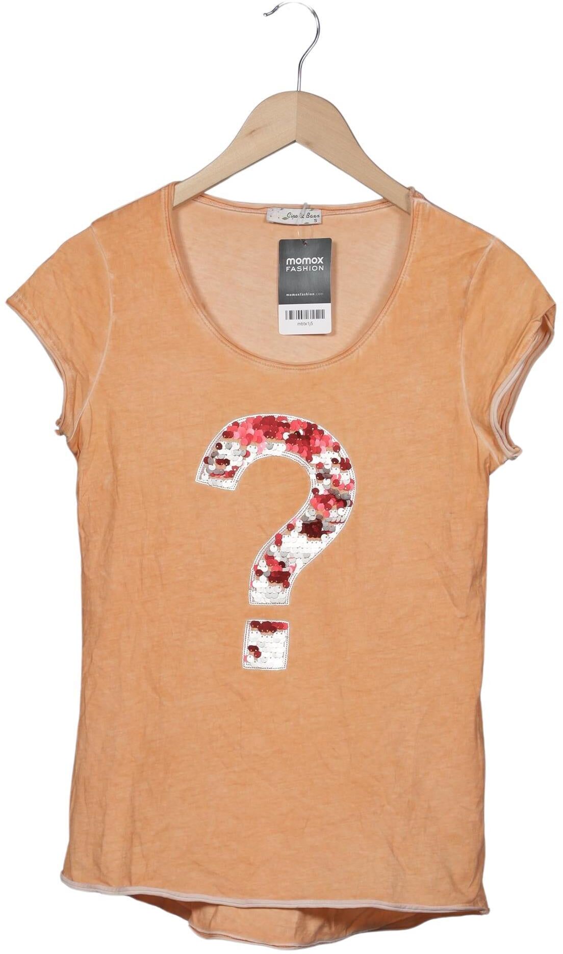 Cipo & Baxx Damen T-Shirt, Orange, Gr. S, Baumwolle - Second Hand