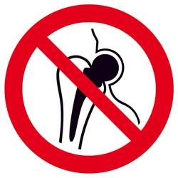SAFETYMARKING Verbotsschild Kein Zutritt für Personen mit Implantaten aus Metall Folie selbstklebend (Ø) 200 mm ISO 7010 1 St. 21.0890