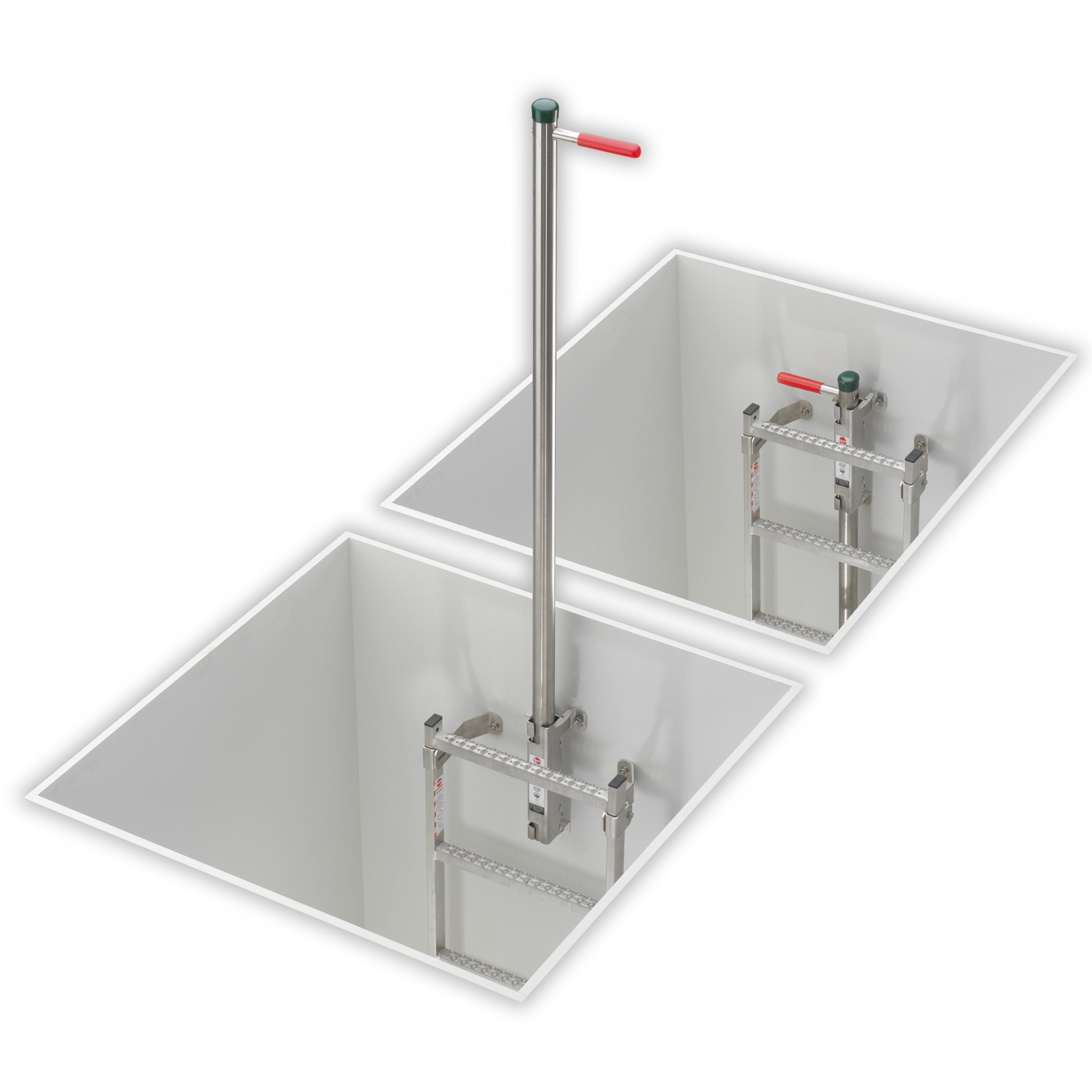 Hailo Professional Hailo Einholm- Einstiegshilfe versenkbar 44x44mm Typ 200 Edelstahl 1.4301/ASTM304