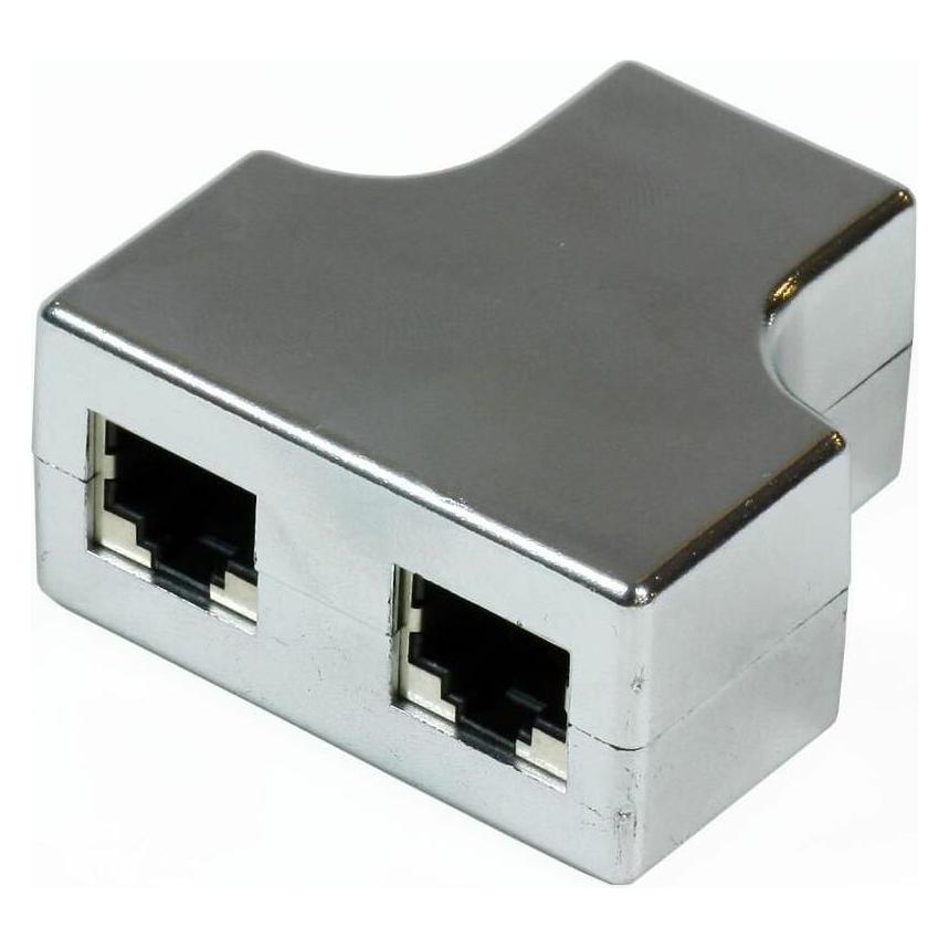 MicroConnect RJ45-2xRJ45 F-F Schwarz (CAT8.2, 0.13 m) (MPK402-M)