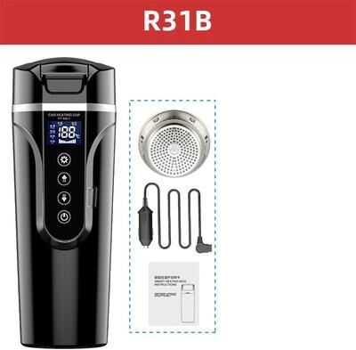 Uplifted Goods Smart Travel Thermos Cup With Adjustable Temperature black