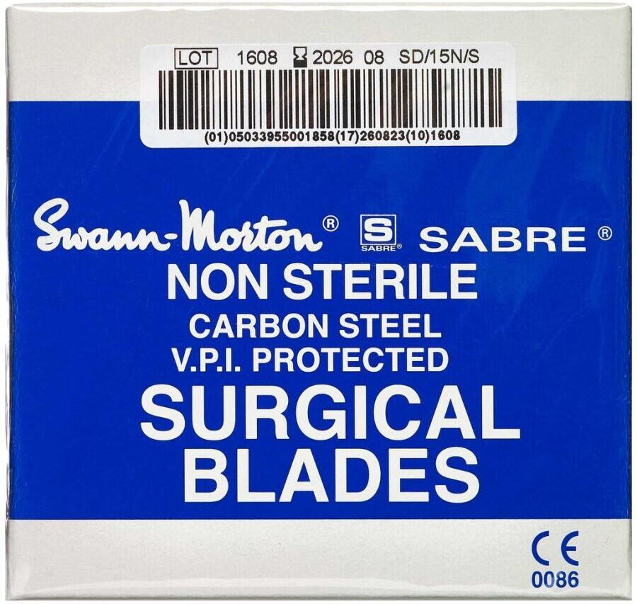 Sabre Skalpeltype D/15 usteril Medicinsk udstyr 100 stk
