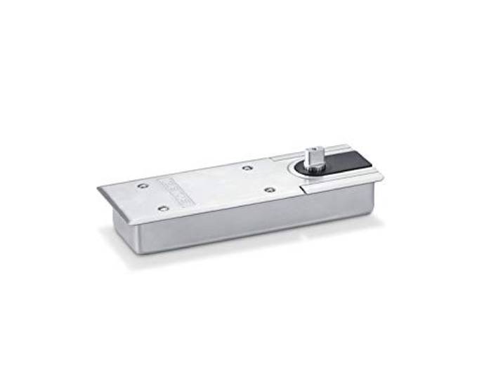 GEZE TS 500 NV Bodentürschließer mit 90° Haltefunktion - Hydraulischer Türschließer für Bodenmontage mit Deckplatte, Robuste & Zuverlässige Türtechnik