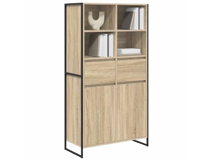 KTHLBRH Anrichte 81 x 36 x 150,5 cm aus technischem Holz Industrielles Design, Stahlrahmen, Wohnzimmermöbel, großer Raum