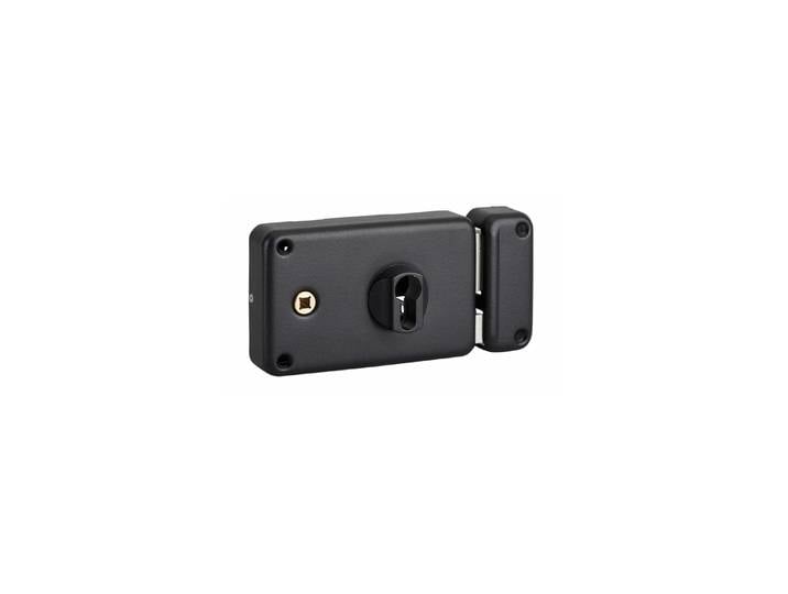 Boitier De Serrure Horizontale En Applique Double Entrée À Fouillot\, Droite\, Axe 55mm\, 140x88mm\, Noir Thirard