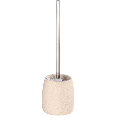 WC-Garnitur WENKO "Goa", beige, Ø:8cm, Polyresin (Kunststein), Reinigungsbürsten