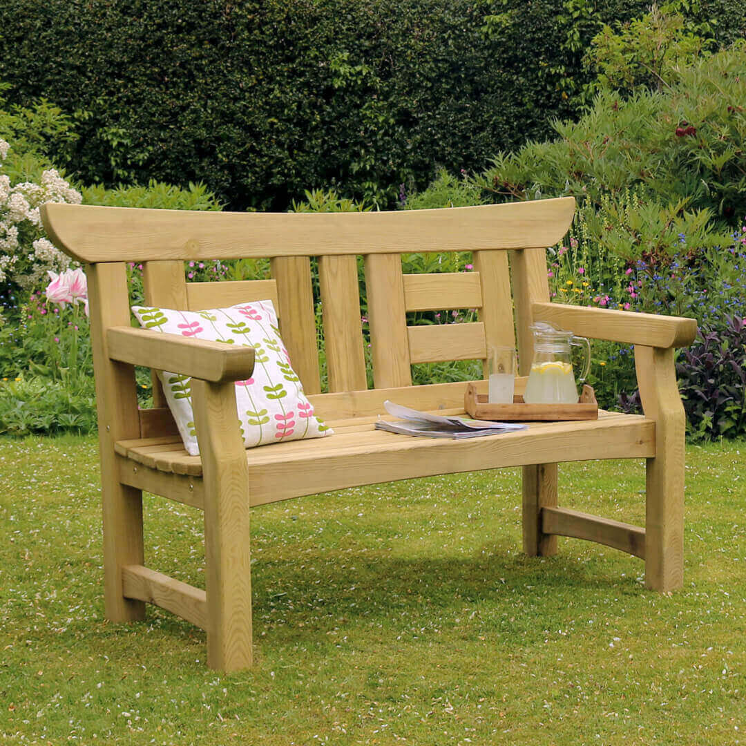Union Rustic Solid and Manufactured Wood Bench Natural 92cm H X 145cm W X 65cm D