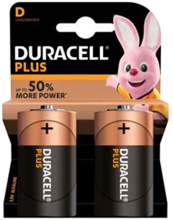 Duracell plus D/LR20/MN1300   Pilhas Alcalinas   2 unidades