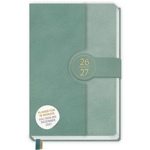 Trötsch Schülerkalender Mint, Schuljahr 2026/2027, A5, mit Hardcover und magnetischer Lasche, 1 Woche = 2 Seiten
