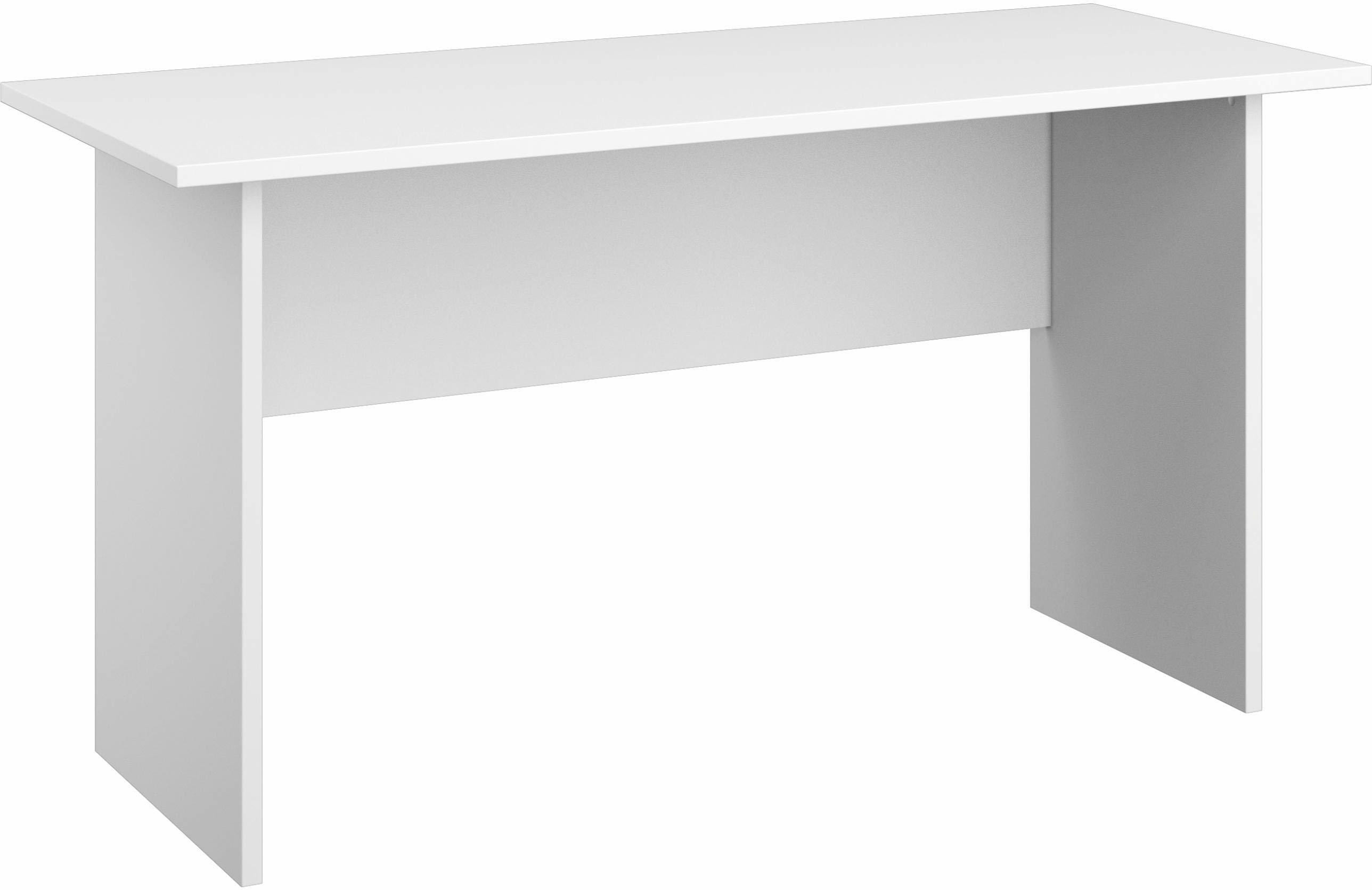 Schreibtisch RAUCH "Albero", weiss (weiß), B:140cm H:75cm T:66cm, Tische, Schreibtisch weiß B/H/T: 140cm x 75cm x 66cm