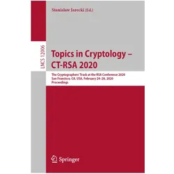 Topics in Cryptology - CT-RSA 2020, Fachbücher von Stanislaw Jarecki