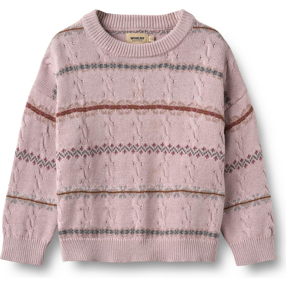 Wheat Jacquard Knit Harper soft lilac (1354) 122 0517-560-GOTS-1354-122/7y