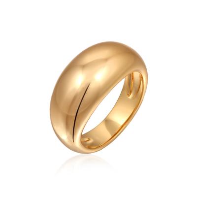 Silberring ELLI "Ring Chunky Ring Silberfarben für Damen" Gr. 56, gold, Fingerringe, Damen, 56, Messing, Silberring