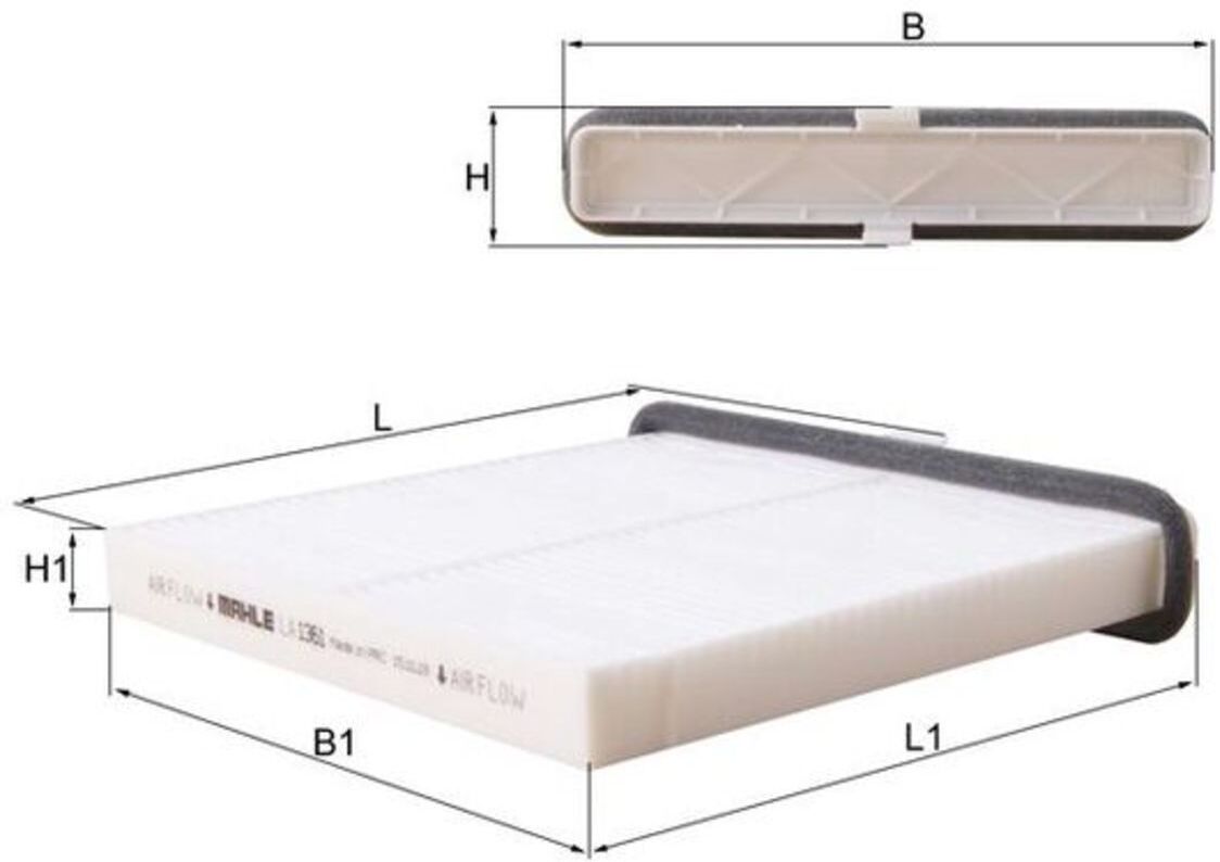 Innenraumluftfilter MAHLE KNECHT LA 1361