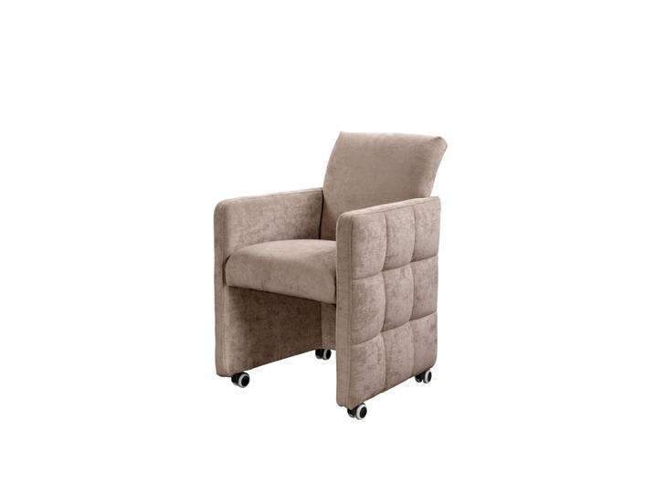 Livetastic Armlehnstuhl Barista, Beige, Holz, Buche, teilmassiv, 64x90x72 cm, Stoffauswahl, gepolsterte Armlehnen, Esszimmer, Stühle, Esszimmerstühle, Armlehnenstühle