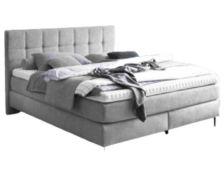 Boxspringbett ALMERIA 180 x 200 cm grau