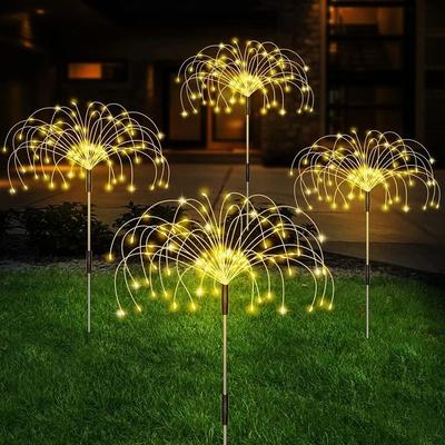 Uplifted Goods Solar Firework LED Garden Stake Lights warm 1pc