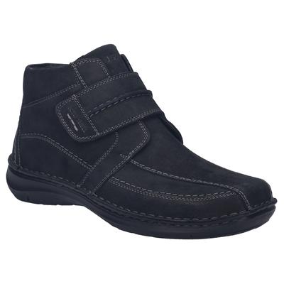 Winterstiefelette JOSEF SEIBEL "New Anvers 95", Herren, Gr. 41, schwarz, Leder, Schuhe Winterstiefelette, Komfortschuh, Klettschuh in Weite K
