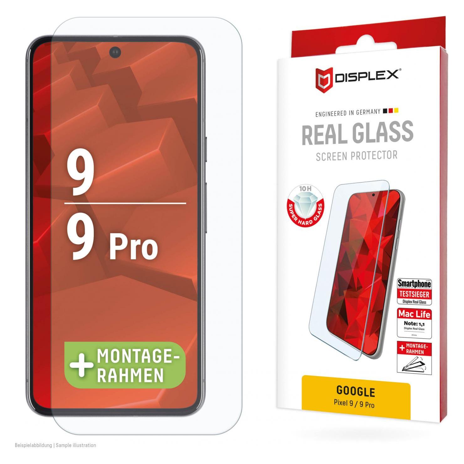 Displex Real Glass, 2D Panzerglas (Google Pixel 9, Google Pixel 9 Pro) (02007)