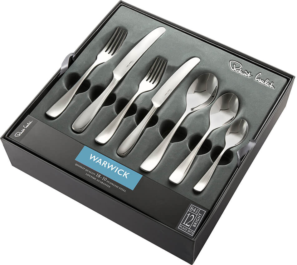 Robert Welch Warwick Bright 84 Piece Cutlery Set