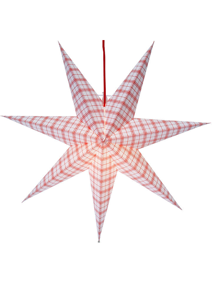 STAR Trading Papierstern "Lisa" in Weiß/ Rot - Ø 54 cm - onesize