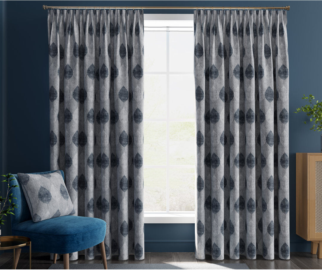 Lark Manor Kangley Room Darkening Curtain Grey 228cm Width x 183cm Drop