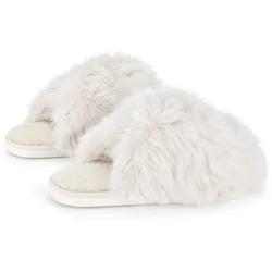 Cashmera Damen Flauschige Hausschuhe - Gr. 40-41