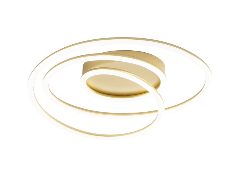 Perenz SPIRA LED-plafondlamp, geborsteld goudmetaal, 68W