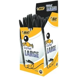 BIC 50er-Pack Kugelschreiber »Cristal Large« schwarz