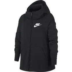 NIKE Mädchen Sweatjacke, Größe XS in Schwarz Schwarz