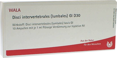 WALA Heilmittel GmbH DISCI intervertebrales lumbales GL D 30 Ampullen 10X1 ml 03357375
