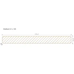 Kanadische Douglasie Glattkantbretter, 21x195 mm KD, gehobelt, unbehandelt