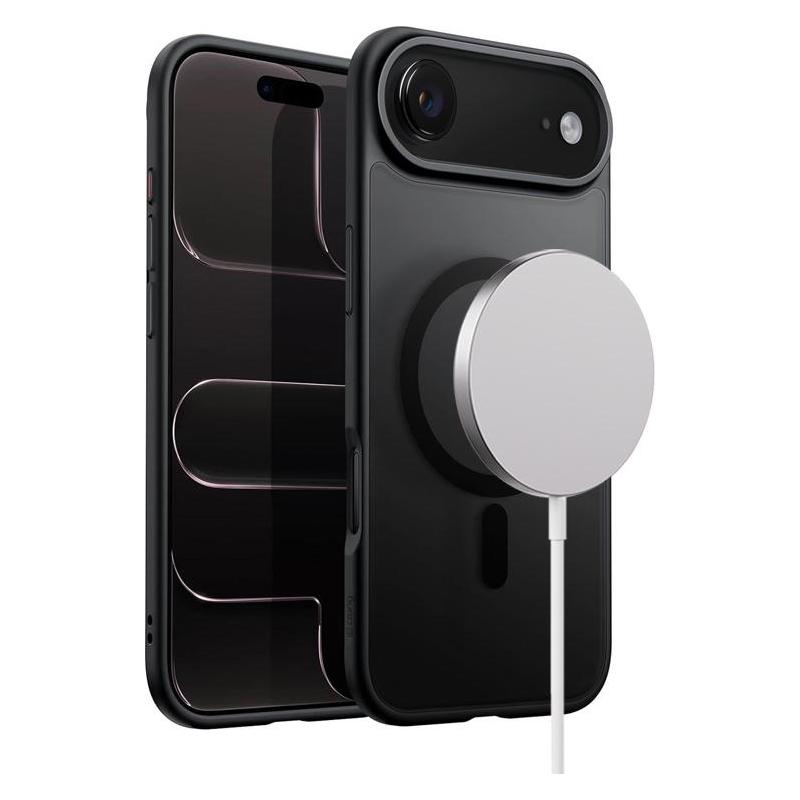 Crong Hybrid Frost MAG Cover Case with MagSafe for iPhone Air - Frosted Black (Apple iPhone Air) (CRGHFMIP1766ABLK)