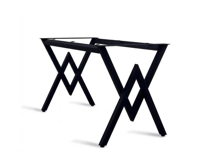 JVmoebel Tischbein Tischbeine Schwarz Metallisch Robust Bequem Breit Standfest Stilvoll, Made in Europa