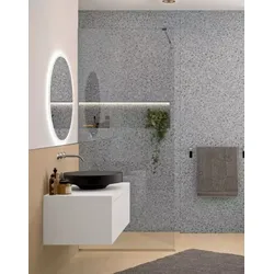 repaBAD Wandpaneel REPANEEL SATINO, 250 x 123 x 0,4 cm in Titan Matt