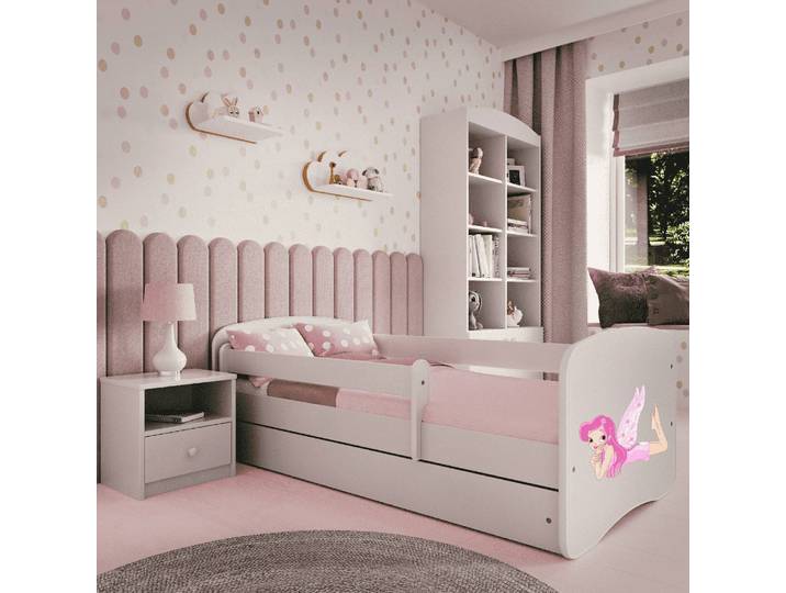 Lit enfant Fee I 70 x 140cm Avec sommier à lattes Blanc