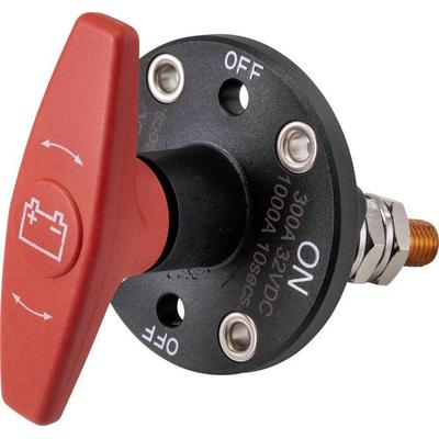 TRU COMPONENTS TC-9075596 Kfz-Batterieschalter 32 V/DC 300A 1 x Aus/Ein rastend IP67 1St.