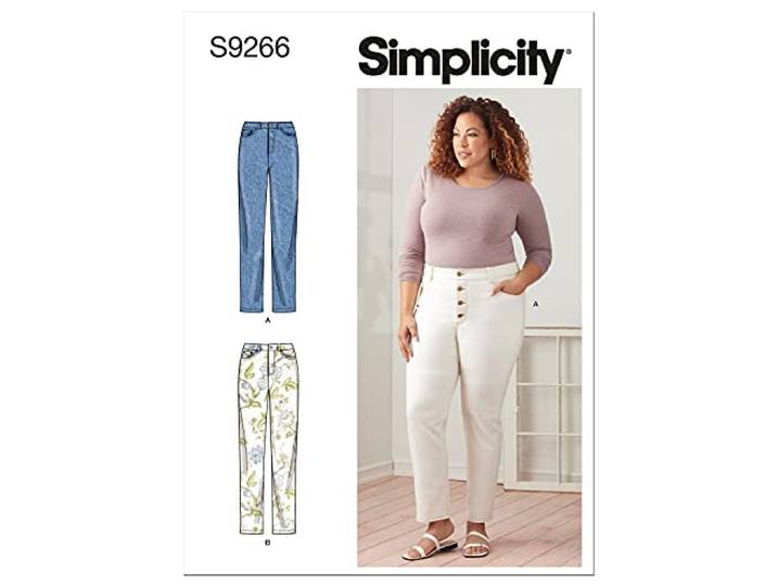 SIMPLICITY SS9266AA Misses/Plus Size Rok/Broek AA (10-12-14-16-18), Wit