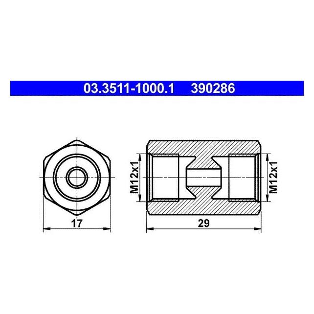 ATE ZWISCHENSTUECK M12X1 (03.3511-1000.1)