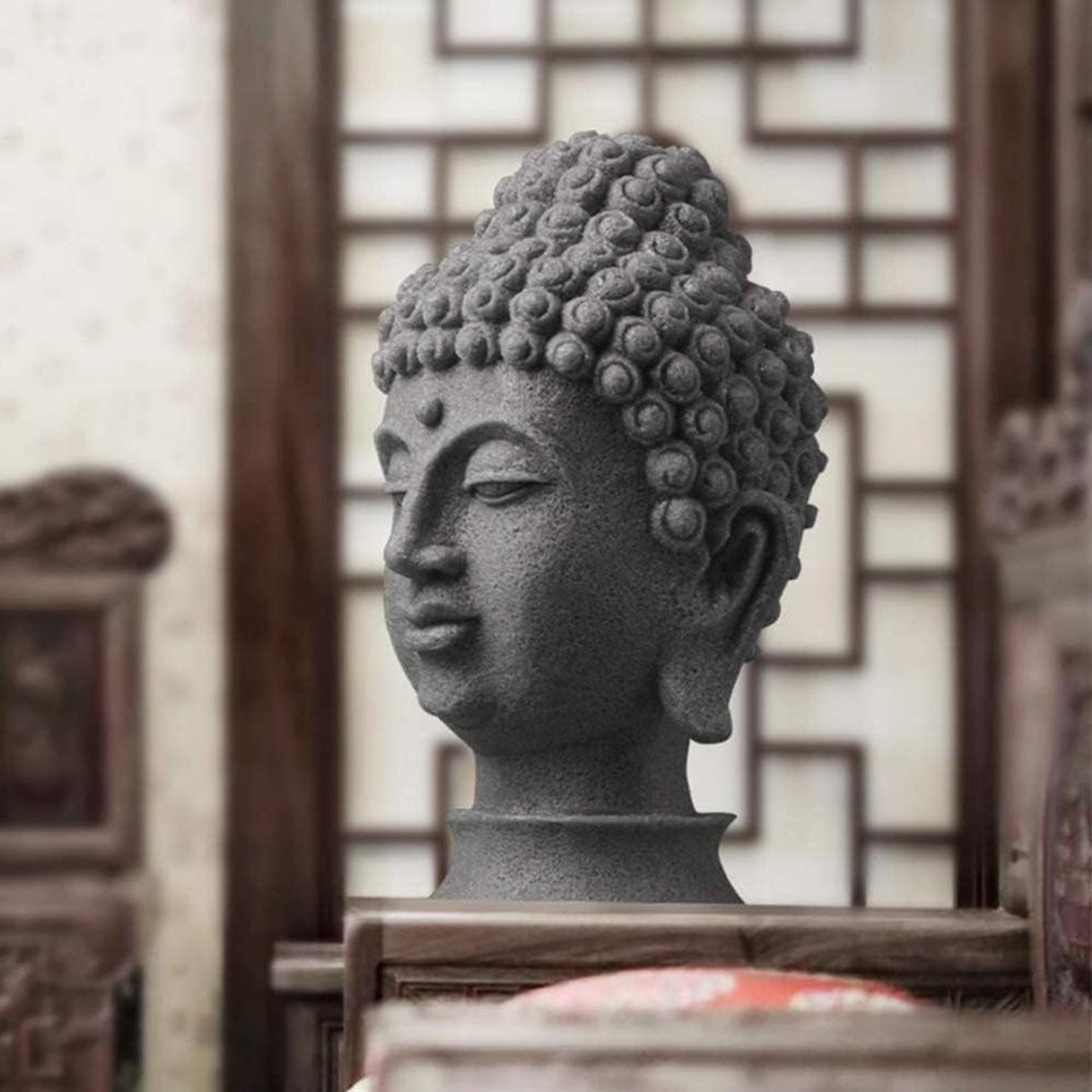 Boeddha Hoofd Standbeeld - Half Body Sculptuur voor Woondecoratie - Vrijstaand Boeddha Beeld