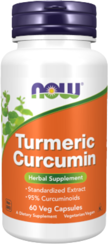 Now Turmeric Curcumin Suporte Antioxidante e Articular 60caps