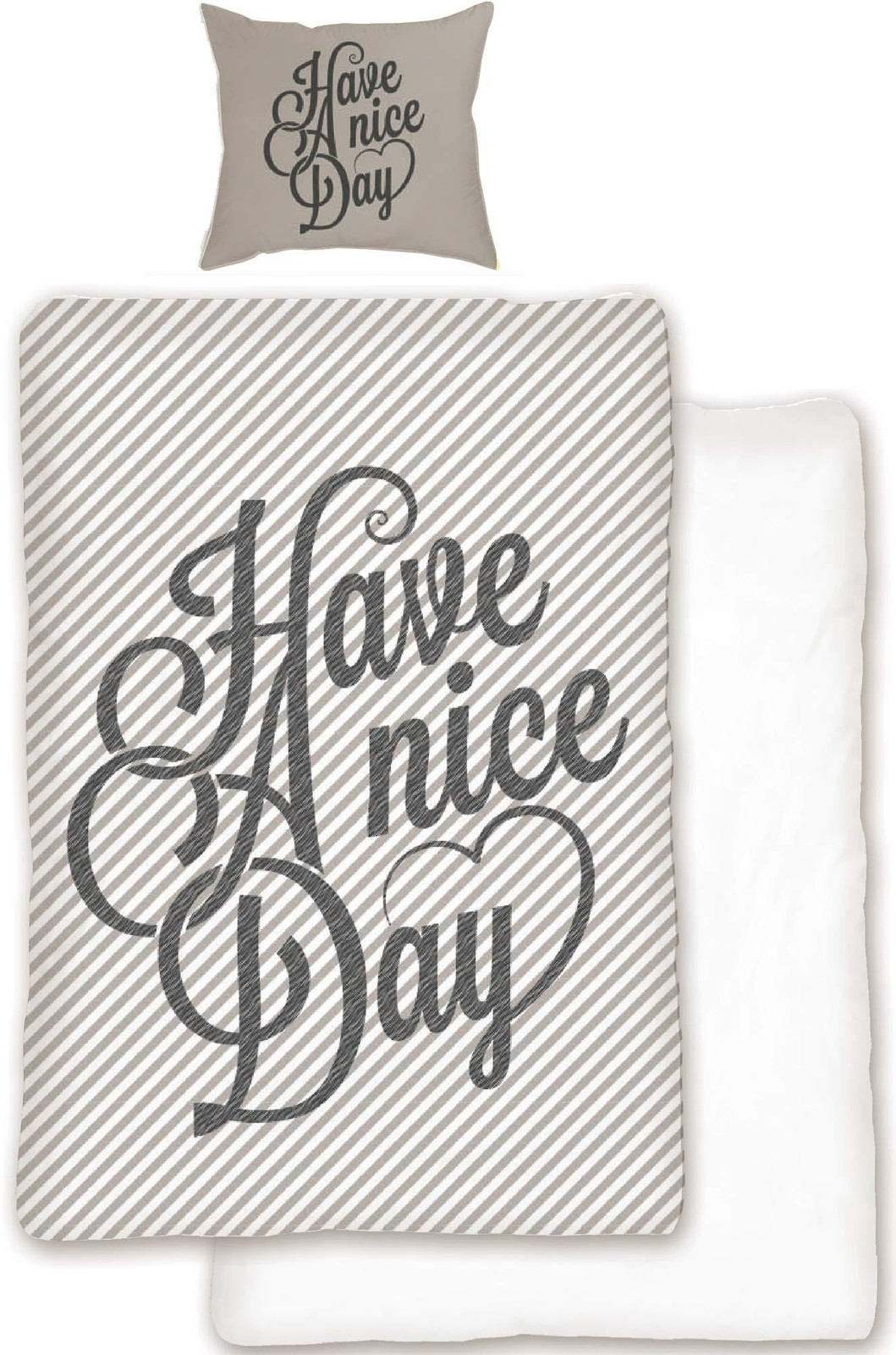 Have A Nice Day Omkeerbaar Beddengoed B/D: 135 x 200 cm en 80 x 80 cm