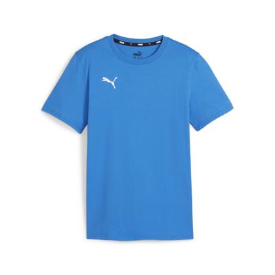 Trainingsshirt PUMA "TEAMGOAL CASUALS TEE JR", Jungen, Gr. 152, blau (ignite blau, puma weiß), Jersey, Obermaterial: 100% Baumwolle, unifarben, regular fit normal, Rundhals, Shirts, für Jugendliche, Kurzarm, für sportliche Aktivitäten
